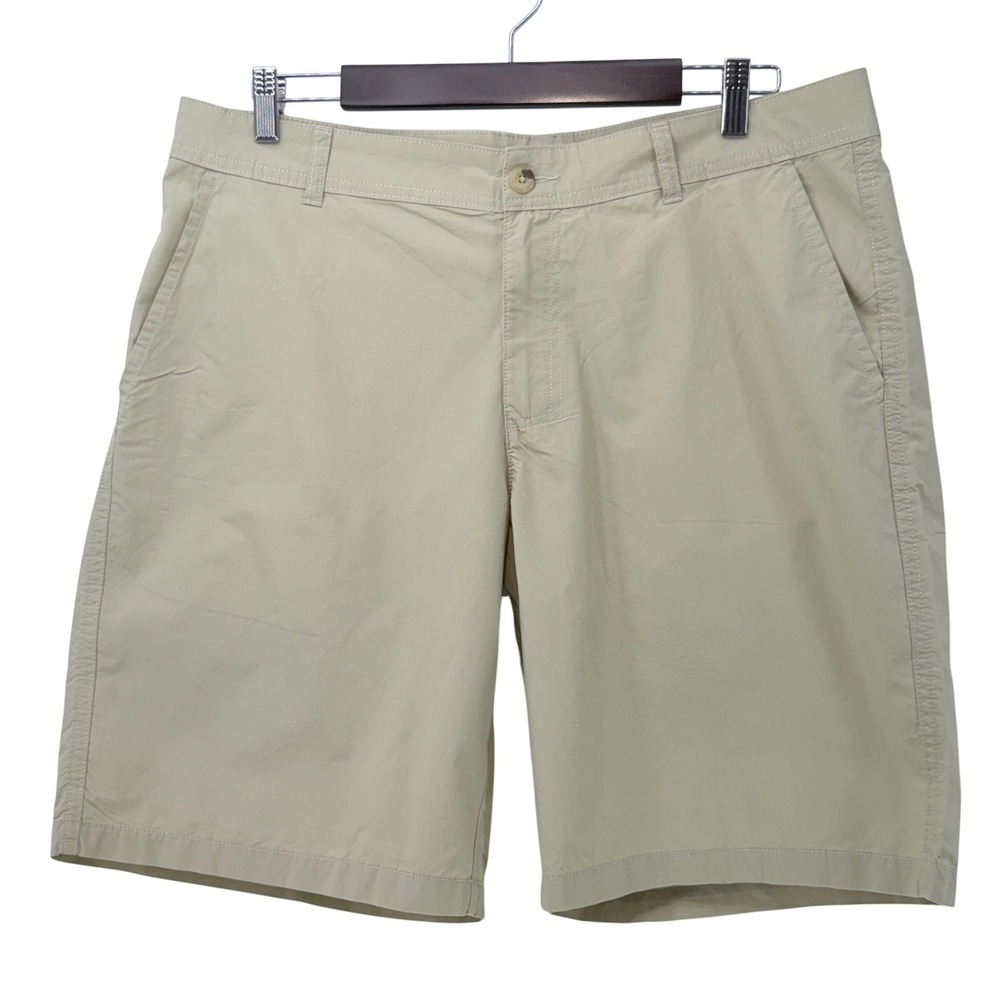 Columbia Shorts Mens 36 Tan Excellent Cotton Poplin Hiking Casual AM4471